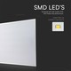 V-Tac 60x60 bakbelyst LED panel - 36W, hvit kant