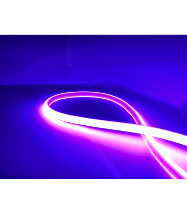 5 m.vanntett Lilla Neon COB LED strip - 230V, IP67, 288 LED, 11,5W/m, kan kuttes hver 10cm