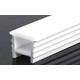 Silikonprofil 18x13 for innfelling - Pr. meter, hullmål 14x14mm, passer til 8-10mm bred LED stripe