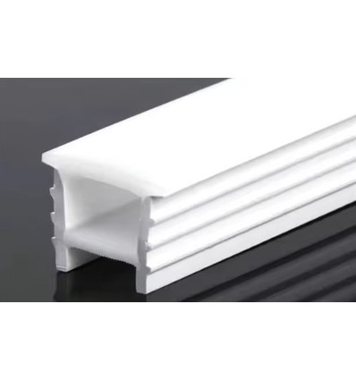 Silikonprofil 18x13 til innfelling - Pr. meter, hullmål 14x14mm, passer til 8-10mm bred LED strip