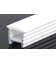 Silikonprofil 18x13 for innfelling - Pr. meter, hullmål 14x14mm, passer til 8-10mm bred LED stripe