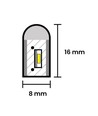 Nøytral hvit 8x16 CLIP-ON Neon Flex LED - 9W per meter, IP67, 230V