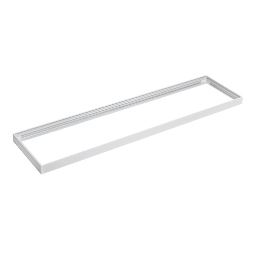 Ramme til 120x30 LED panel - Hurtig samlesett, plast hjørner, hvit kant