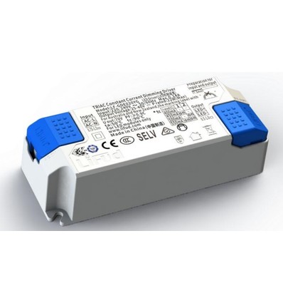 Lifud 20W dimbar LED driver - Triac faseavsnittdimmer, 400mA-550mA, 25-40V, flicker free