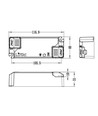 Lifud 20W dimbar LED driver - Triac faseavsnittdimmer, 400mA-550mA, 25-40V, flicker free