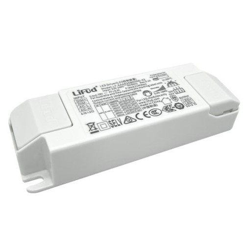 Lifud 30W / 400-750mA 1-10V dimbar LED-driver - 9-42V, 0/1-10V signalgrensesnitt, flicker free