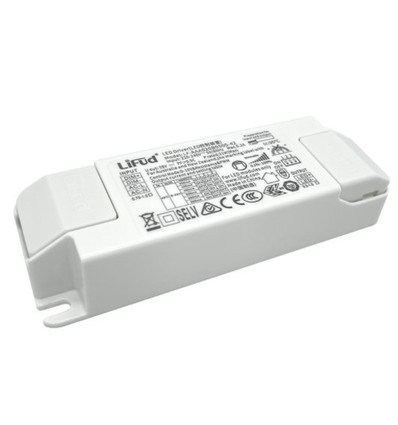 Lifud 30W / 400-750mA 1-10V dimbar LED-driver - 9-42V, 0/1-10V signalgrensesnitt, flicker free