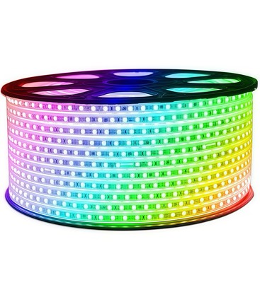 12W/m 7x14 RGBIC LED strip - 5m, IP67, 90 LED pr. meter, 230V