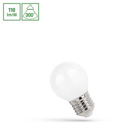 Elprodukter LED Kule P45 5,5W E27 - 230V, Kulfibertråd, Nøytral Hvit, Matt, Spectrum