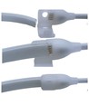 5m 9W/m RGB CLIP-ON LED-strip - 230V, IP67 vanntett, hvitt deksel, 60 LED