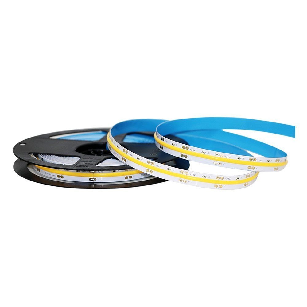 V-Tac 10W/m COB-LED strip - 5m, IP20, 24V, COB LED - Dimbar : Dimbar, Kulør : Nøytral