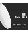 18W LED-sensorlampe - IP20 innendørs, Samsung LED-chip, mikrobølgesensor, inkl. lyskilde