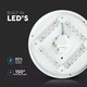 V-Tac rund 18W LED taklampe - 3i1 valgfri lysfarge, Ø31cm, 230V, inkl. lyskilde