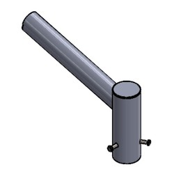 Gatelys LED Brakett for gatelys - Ø48mm / Ø70mm, grå pulverlakkert