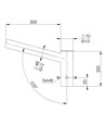 Brakett for gatelys - Ø48mm / Ø70mm, grå pulverlakkert