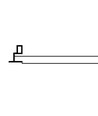 Innbyggingsramme for 60x60 LED panel - Ny model, passende for trebetong og gips, hvit kant