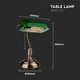 V-Tac bordlampe - Grønt glas, E27 fatning, uten lyskilde max 60W