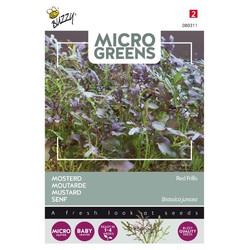Diverse Restsalg: Microgreens, senneps frø - Red Frills, 1g
