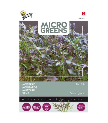 Microgreens, senneps frø - Red Frills, 1g