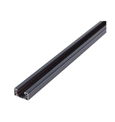 LEDlife 1,5 meter skinne til skinnespots - Sort, 1-faset, 1F3W, komplett med tilkobling og endestykke