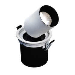 Elprodukter IN OUT - Modell L - Nedfelt Downlight, Justerbar Forlengelse og Retning 20W 36° 130x130 mm, Hvit, Uten Lyskilde