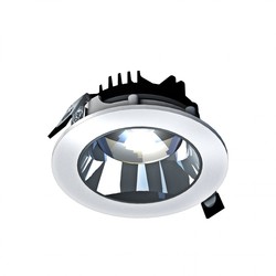 Elprodukter Modell L Downlight 20W - nedsenket, uten lyskilde, justerbar retning 30°, 160x70 mm, hvit