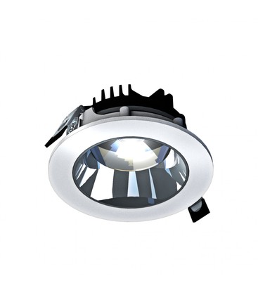 Modell L Downlight 20W - nedsenket, uten lyskilde, justerbar retning 30°, 160x70 mm, hvit