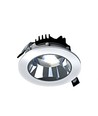 Modell L Downlight 20W - nedsenket, uten lyskilde, justerbar retning 30°, 160x70 mm, hvit