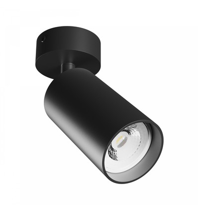 GU10 Vegg/takmontert spot - Sort, påmontering, IP20, uten lyskilde