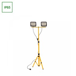 Spectrum LED Tripod Stativ - Noctis, 2x50W, Nøytral hvit, 230V, 110°, IP66, 205x170x30mm, 2100mm kabel, Spectrum