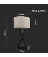 V-Tac Designer bordlampe - E27