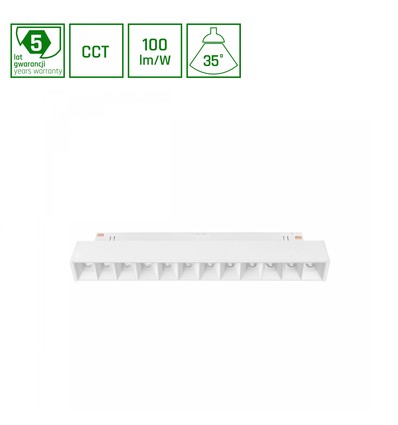 System Shift CCT- Grid S Skinne Lys 12W Hvit CCT Switch