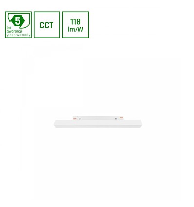 System Shift CCT- Line S Skinne - Lys 304x23x42mm, 8W, 100°, Hvit, CCT Switch