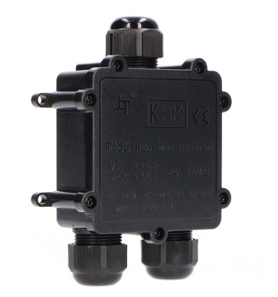 Prof T-Connect Kabelskjøteboks IP68 (3-kabler) Ø4-14 mm. Kabel