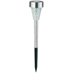 Hagelamper Restsalg: Solcelle hagelampe - Mosaic/sølv, med spyd, 40cm