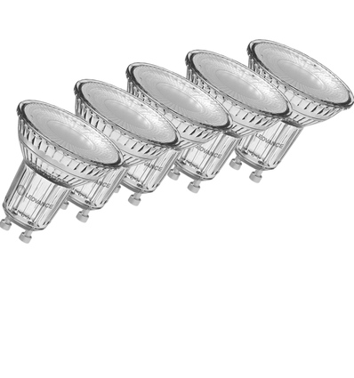 Outlet: LEDVANCE GU10 LED Pære 4,3W i 2700K, 350Lm - 5-PAK