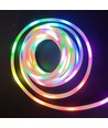 2,5m RGBIC Neon Flex komplett sett - USB, Bluetooth app, fjernkontroll, inkl. montering, 7x15 neonflex