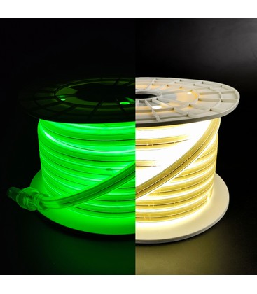 Selvlysende arbeidslys 25m 230V LED strip - IP67, 180 LED/m, 11W/m, 1000 lm/m, 4000K