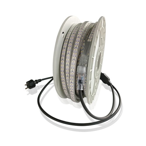 50m LEDlife arbeidslys LED strip på trommel - 230V, IP67, 180 LED/m, 11W/m, 1100 lm/m