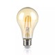 V-Tac 8W LED pære - Karbon filamenter, røkt glass, ekstra varm hvit, 2200K, A67, E27