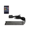 LED-stripe til bil - Musikkontroll, 4x0,225m, USB-drevet, 20-knappers kontroller