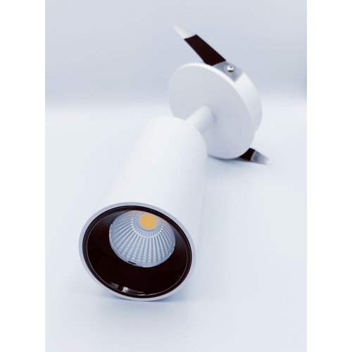 LEDlife 12W innbyggingsspot hvit - Hull: Ø7,5 cm, Mål: Ø8 cm, Osram LED, RA90, 230V