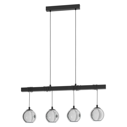 Outlet: EGLO Argallo pendellampe for 4xE27 i glass/sort