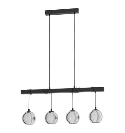Outlet: EGLO Argallo pendellampe for 4xE27 i glass/sort