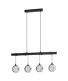 Outlet: EGLO Argallo pendellampe for 4xE27 i glass/sort