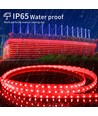 Rød LED Strip - 50m, 230V, 8mm, 7W/m