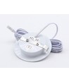 2,5W Ø6,8cm Cabi68 møbelspot RA91 - 12V DC, Hull: Ø5,5 cm, Mål: Ø6,8 cm, Matt hvit