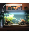 Akvarie LED klemlykt - 8W, hvitt lys, justerbar størrelse