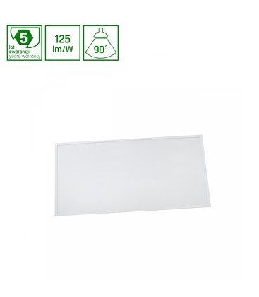 ALGINE Panel 60W - Nøytral Hvit, 230V, 90°, IP20, UGR19, 600x1200x34, Hvit