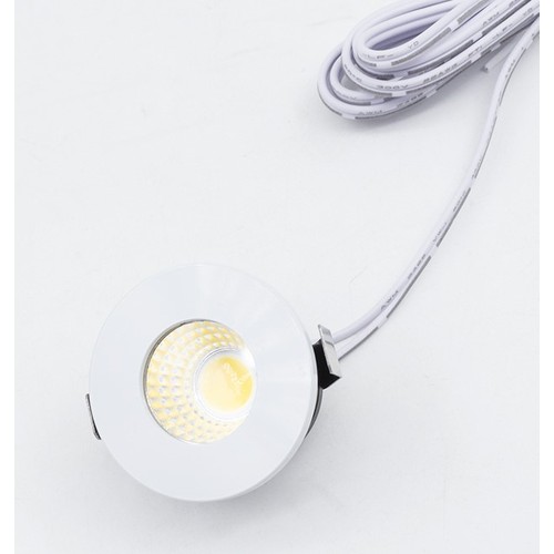 LEDlife Reco68 møbelspot RA92 - Hull: Ø5,6 cm, Mål: Ø6,8 cm, Matt hvit, 2W, 12V DC, RA92